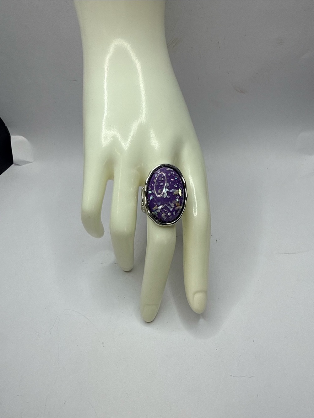 Paparazzi Adjustable Purple Oval Statement Ring